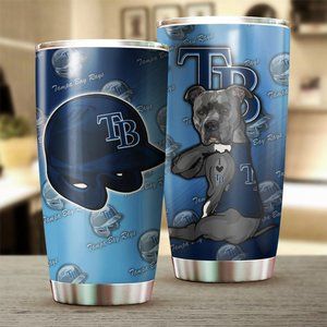 20 OZ Adorable Tampa Bay Rays MLB Dog Tumbler for Fun-loving Pet Owners